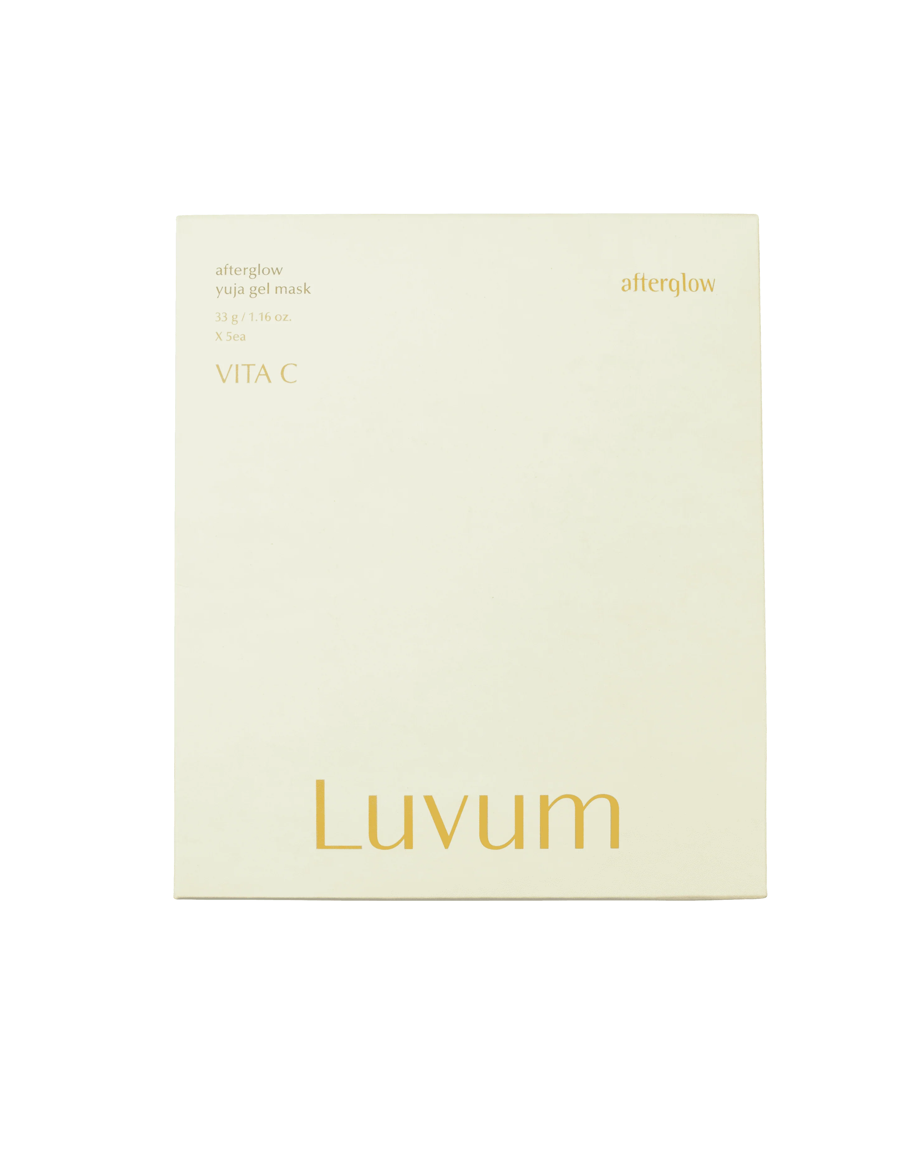 Luvum Afterglow Yuja Gel Mask 33g/5sheets – Masque Éclat Hydratant à la Yuja pour Peau Lumineuse - Image 3