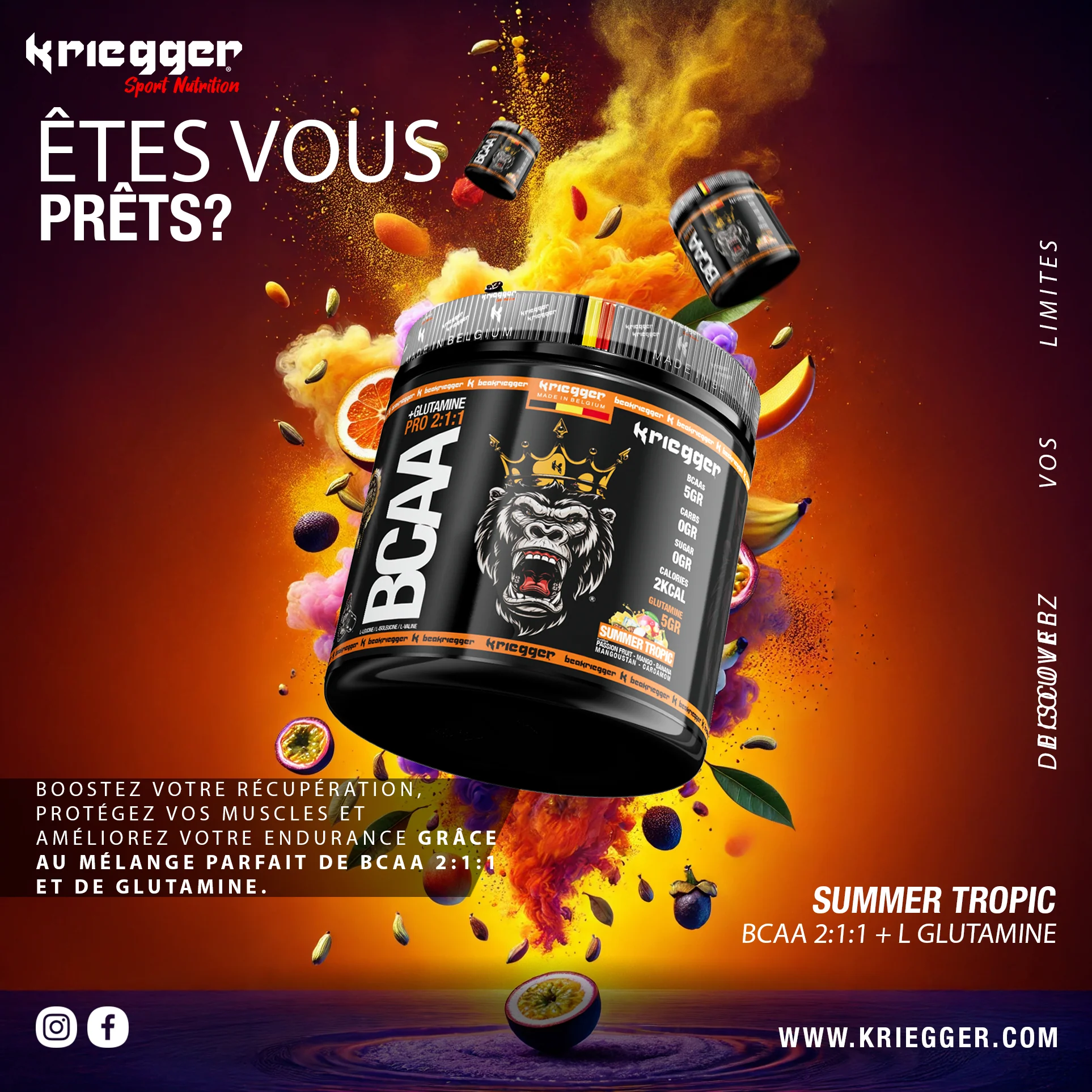 Kriegger BCAA 2:1:1 + GLUTAMINE 300g - Image 9