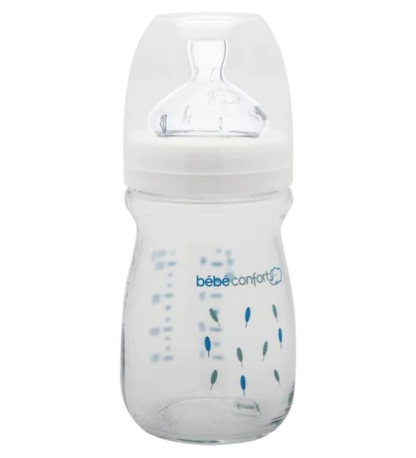 Bebe Confort – Biberon Maternity en verre 130 ml – Indians Blanc (0-6M +)