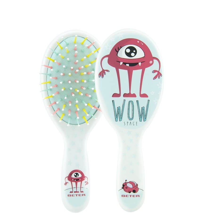 BETER BROSSE CHEVEUX PNEUMATIQUE PLASTIQUE PICOTS PROTEGES POUR ENFANT - Image 2