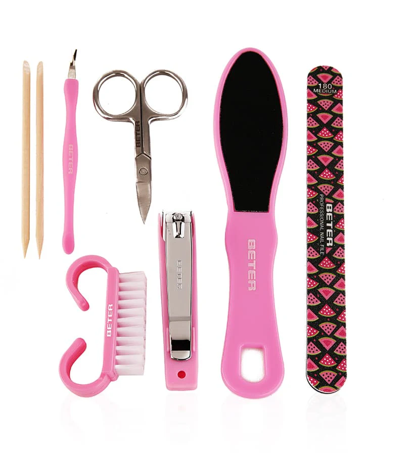 BETER ETUI DE MANUCURE ET PÉDICURE ROSE OU VERT 11001 - Image 3