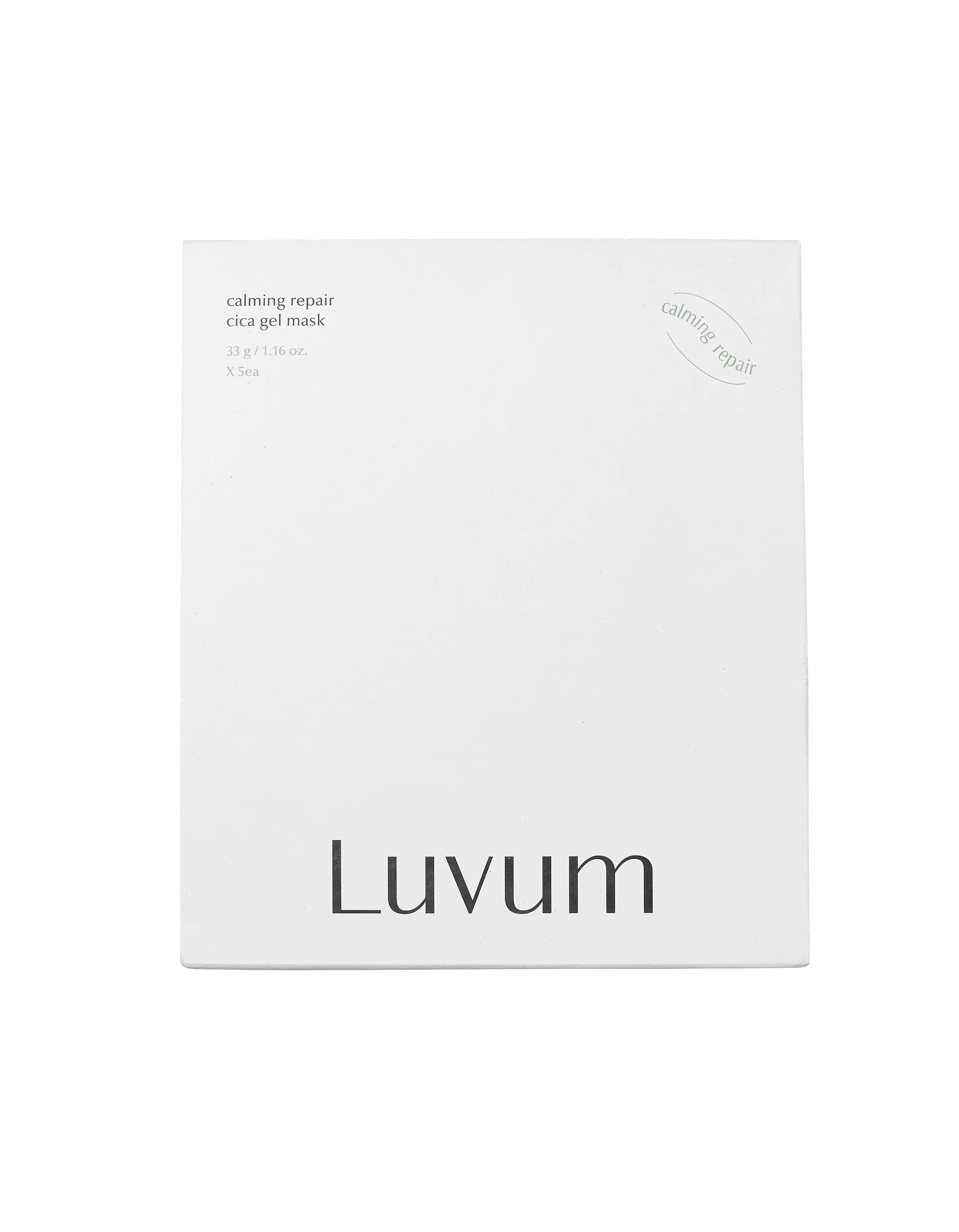 Luvum Calming Repair Cica Gel Mask 33g/5sheets – Masque Apaisant & Réparateur à la Centella Asiatica - Image 6