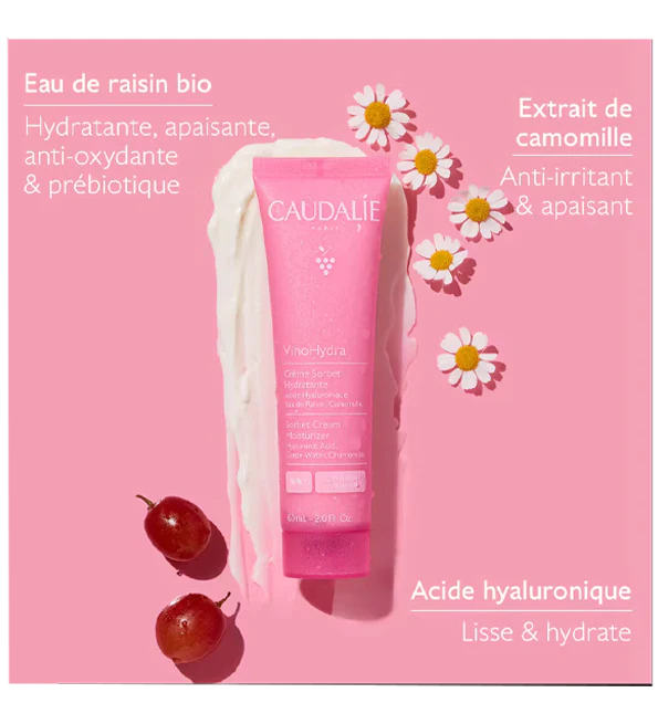 CAUDALIE VinoHydra Crème Sorbet Hydratante 60ML - Image 3