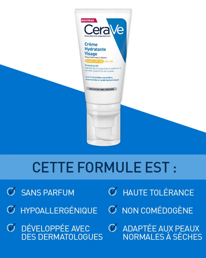 Cerave crème hydratante visage spf 30 – 52 ml - Image 3