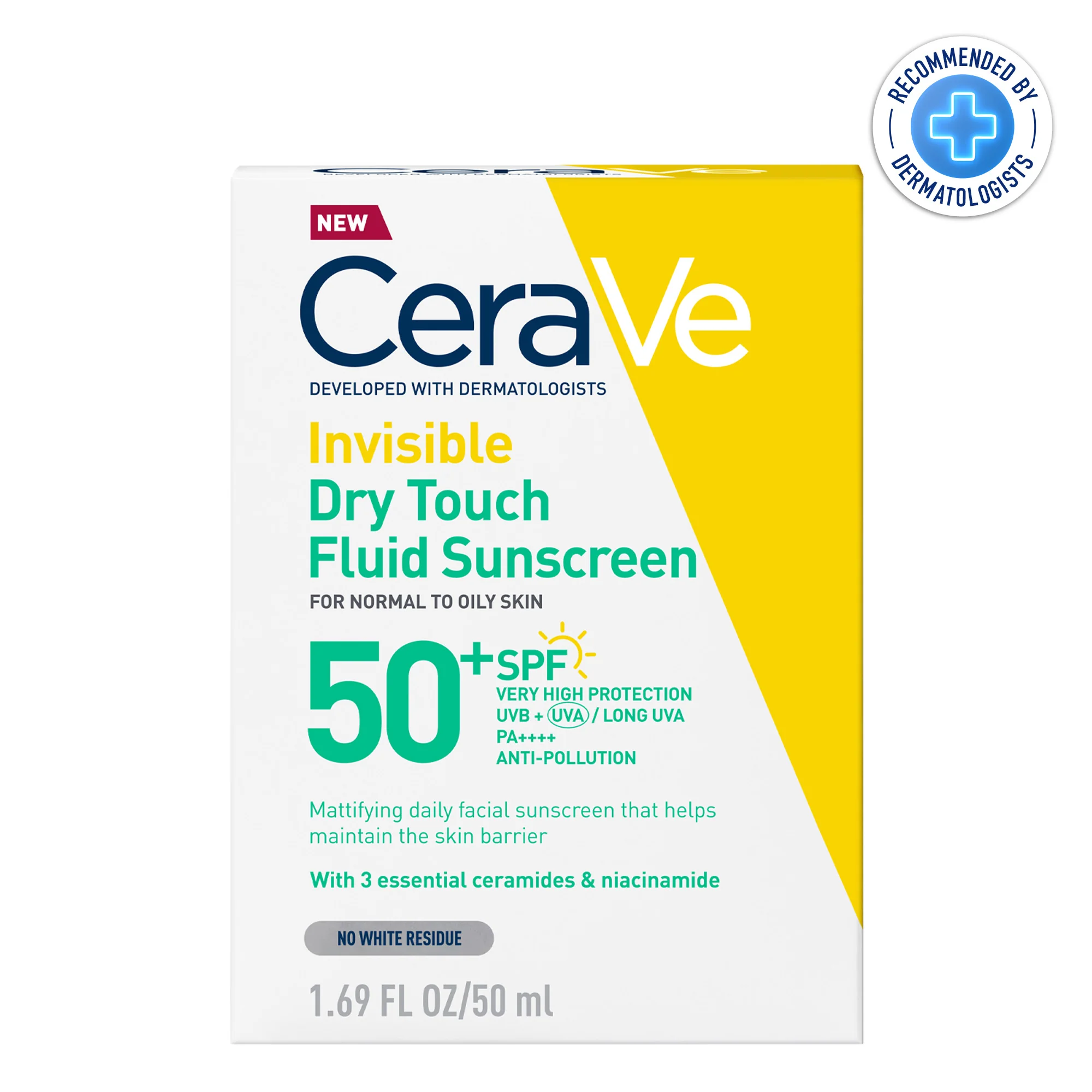 Cerave Fluide Invisible Toucher Sec SPF50+ | Peau Normale à grasses | Tendance acnéique | 50ml - Image 6