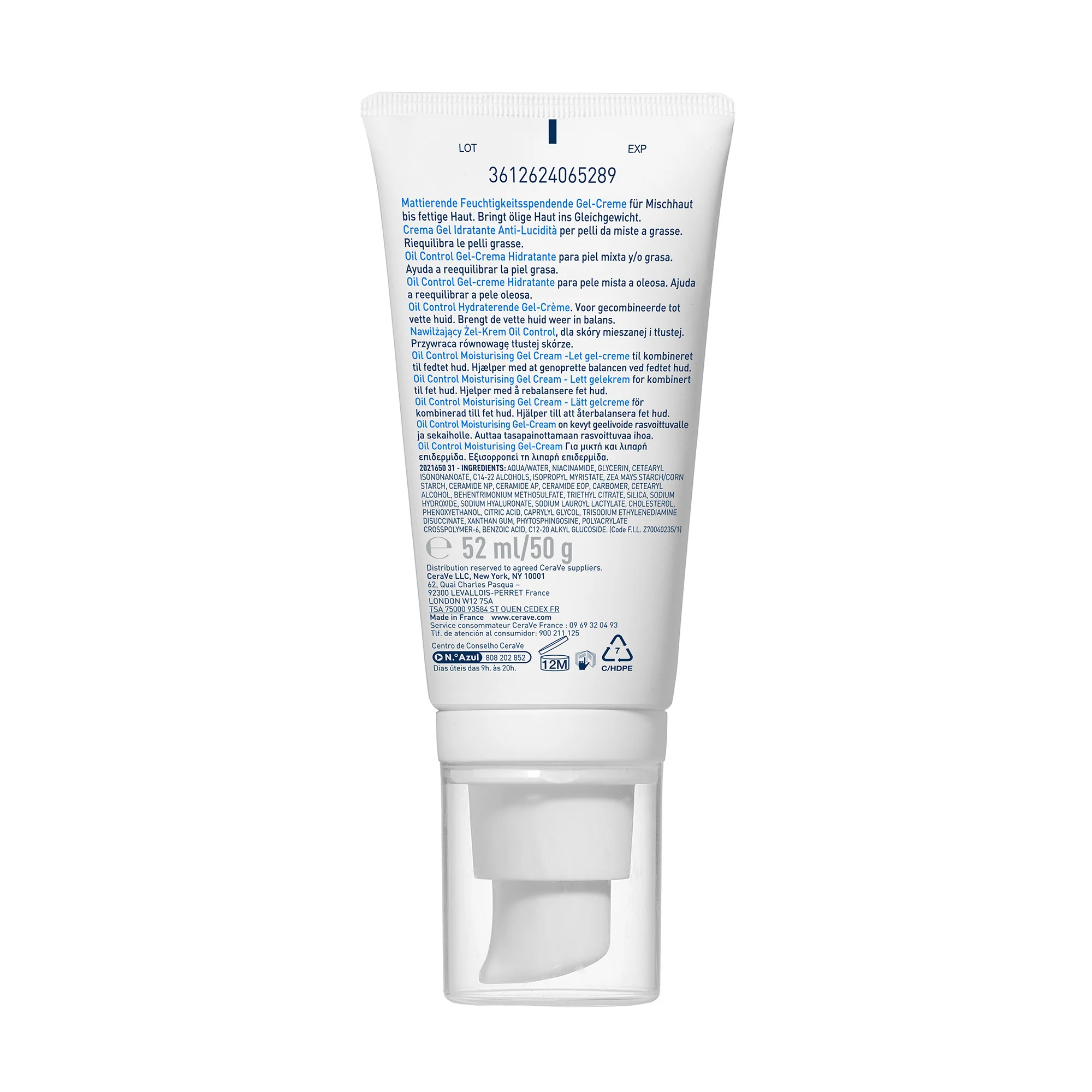 Cerave gel creme hydratant oil control peaux mixtes a grasses 52 ml - Image 5