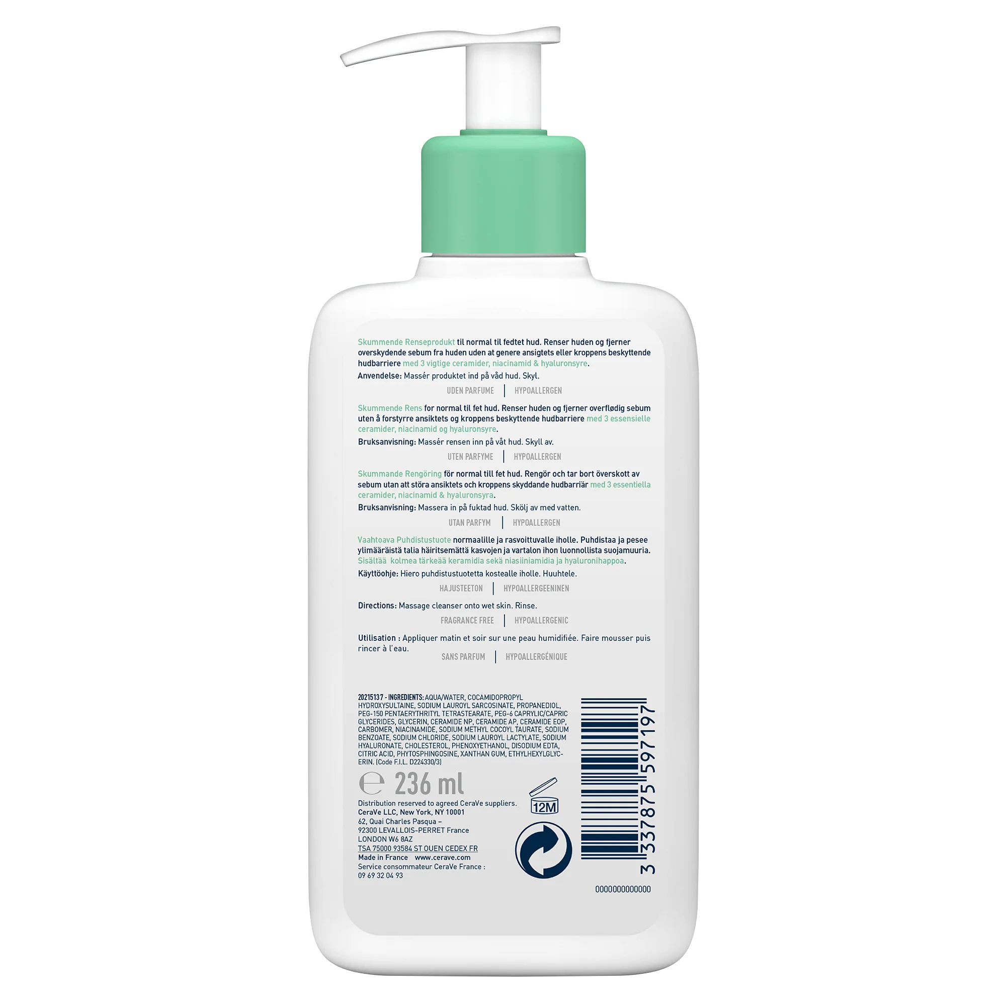 Cerave gel moussant – 236 ml - Image 3