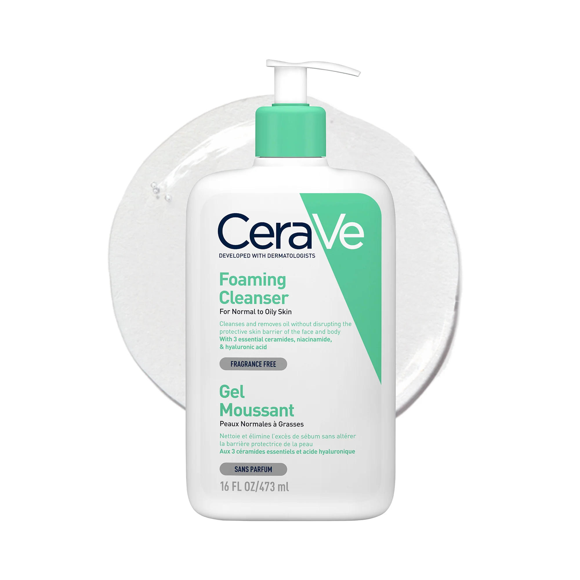Cerave gel moussant nettoyant peau normale à grasse 473ml = Gel Moussant 20ML + Oil Control 3ml OFFERTS - Image 6
