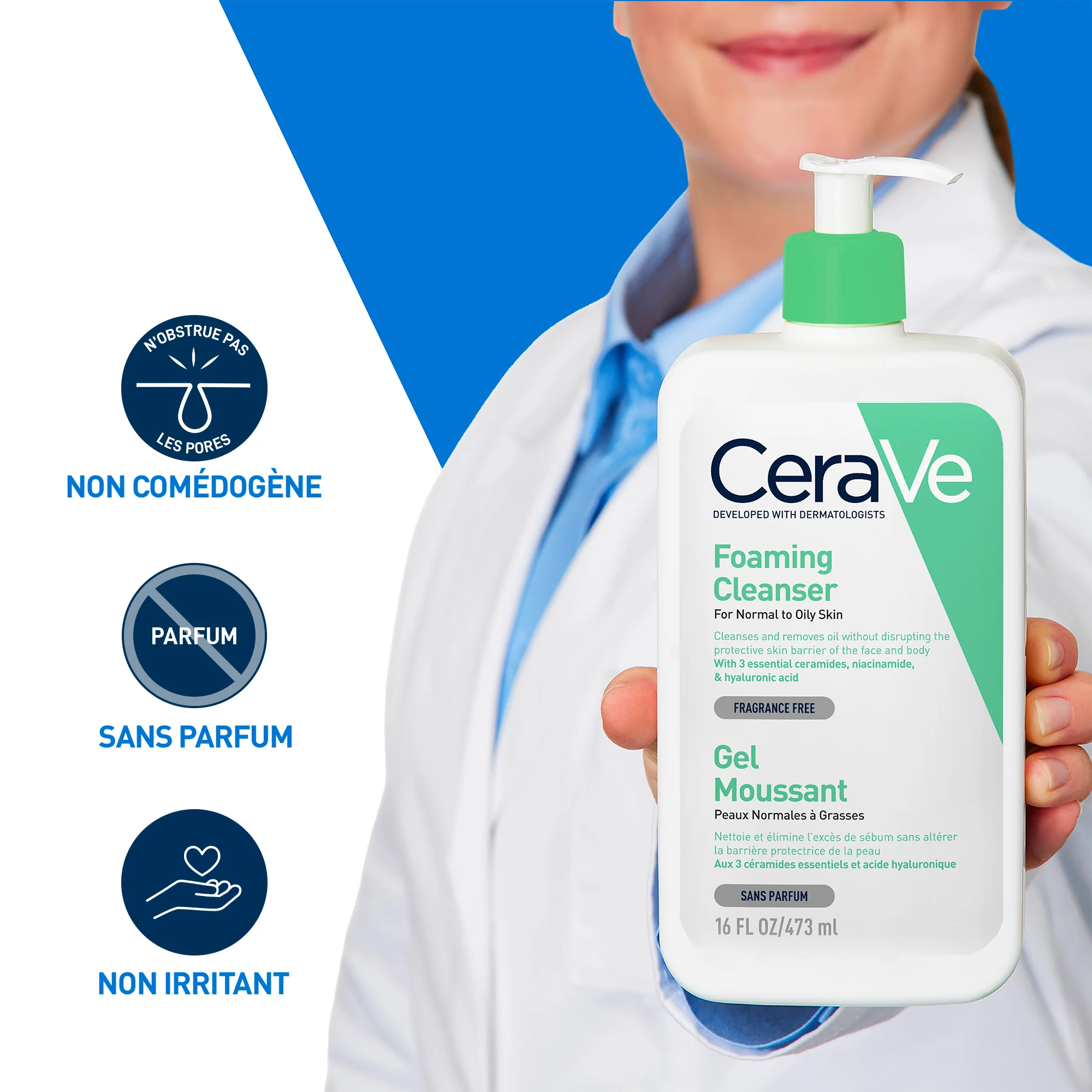 Cerave gel moussant nettoyant peau normale à grasse 473ml = Gel Moussant 20ML + Oil Control 3ml OFFERTS - Image 8