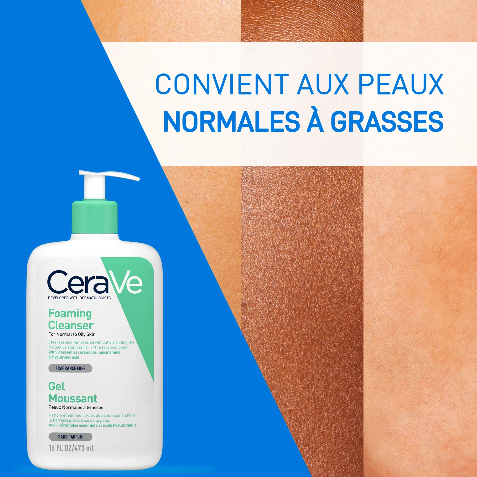 Cerave gel moussant nettoyant peau normale à grasse 473ml = Gel Moussant 20ML + Oil Control 3ml OFFERTS - Image 9