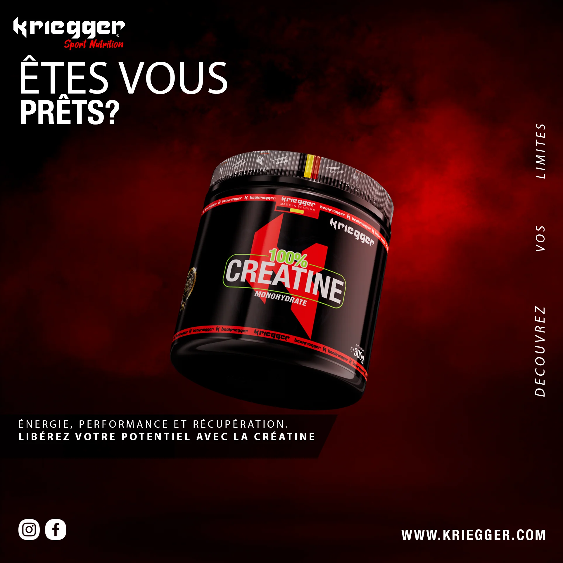 Kriegger CREATINE monohydrate 300G - Image 3