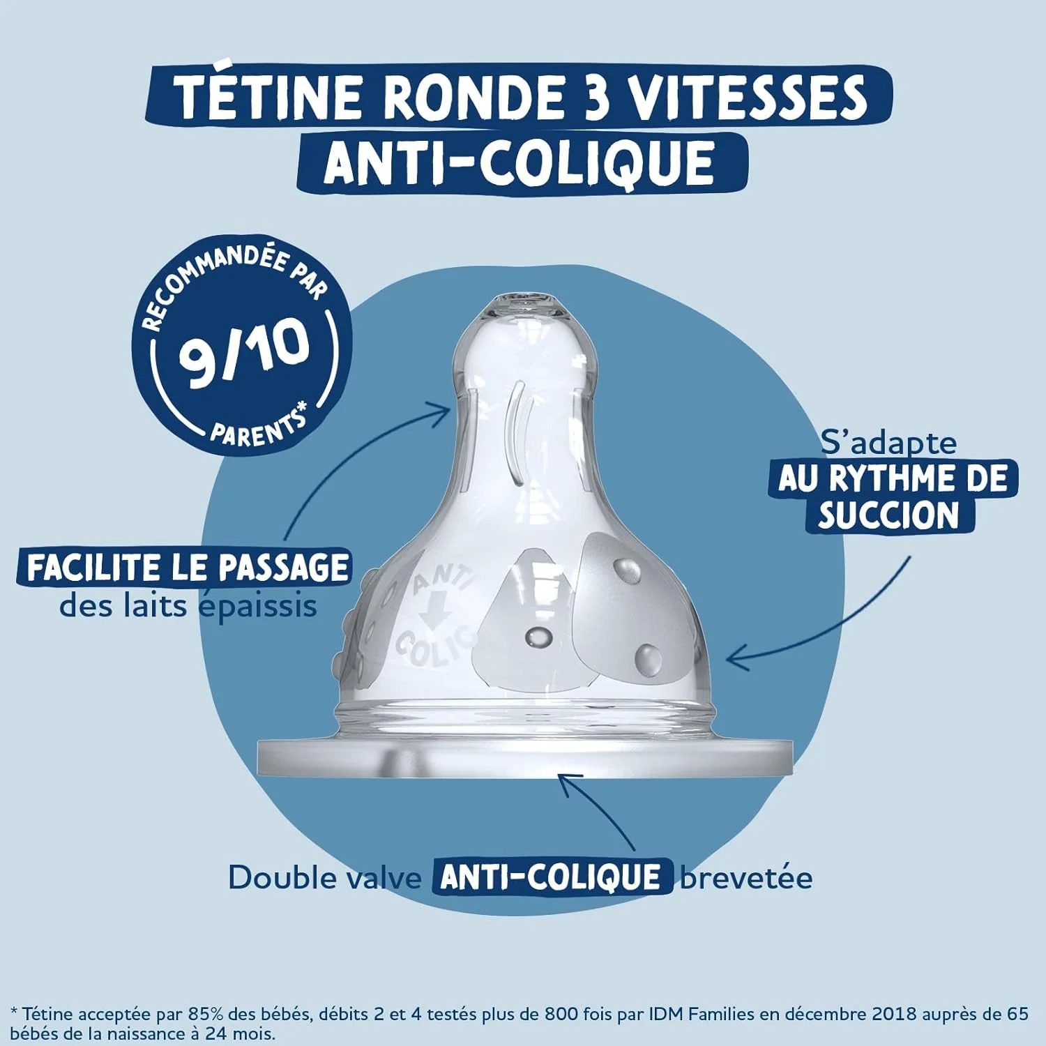 DODIE TETINE INITIATION+ ANTI COLIQUE D1 0-6M X2 - Image 2