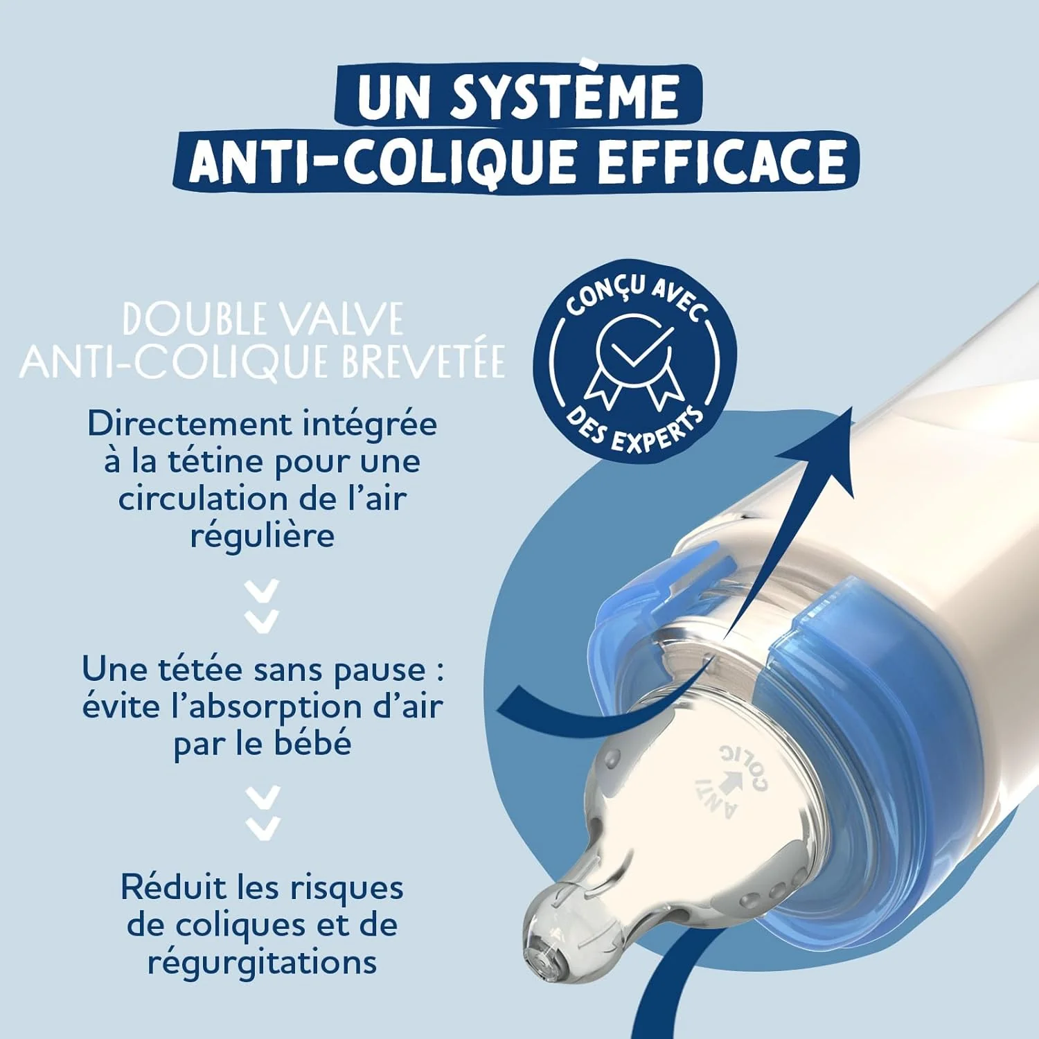 DODIE TETINE INITIATION+ ANTI COLIQUE D1 0-6M X2 - Image 3