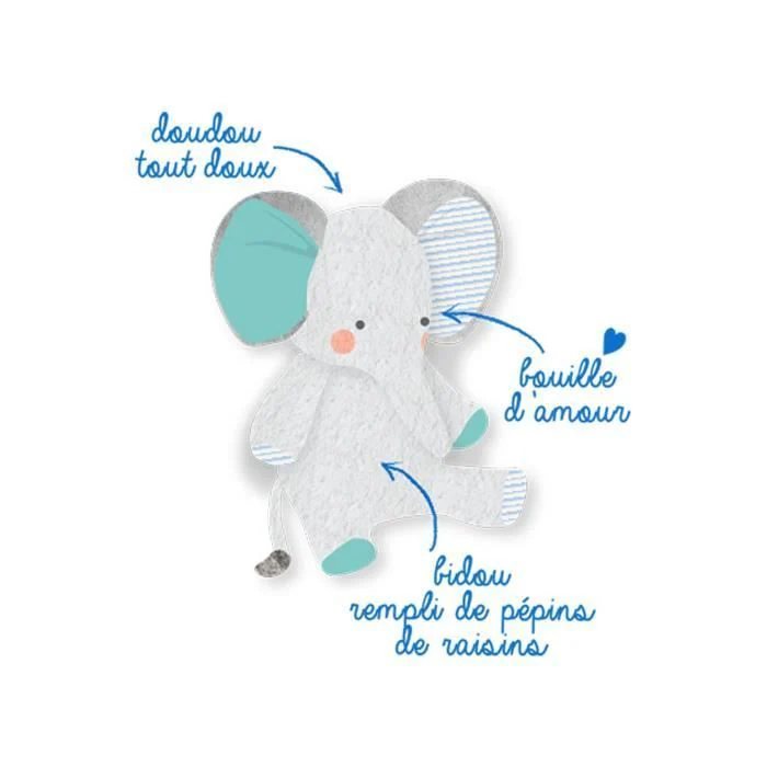 Dodie Accessoire Bouillotte Graines +6m Eléphant - Image 3
