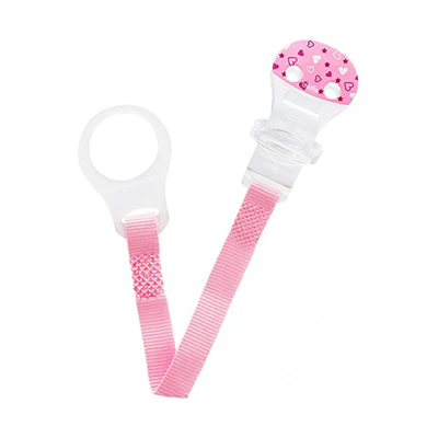 Dodie attache sucette ruban bleu ange/ rose coeur - Image 3