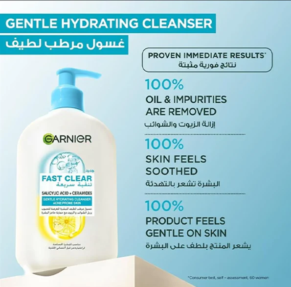 GARNIER Fast Clear - GENTEL CLEANSER 250ML - Image 3