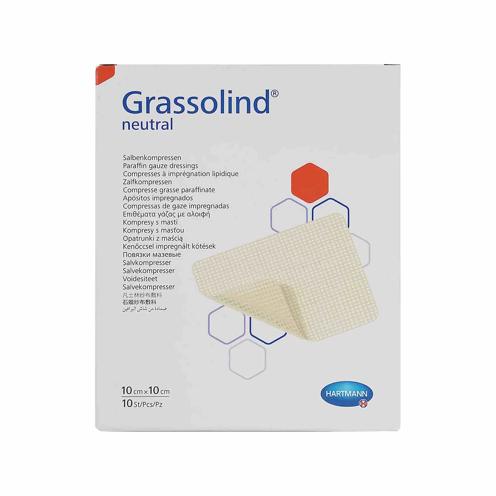 HARTMANN GRASSOLIND NEUTRAL PANSEMENT GRAS 10X10CM
