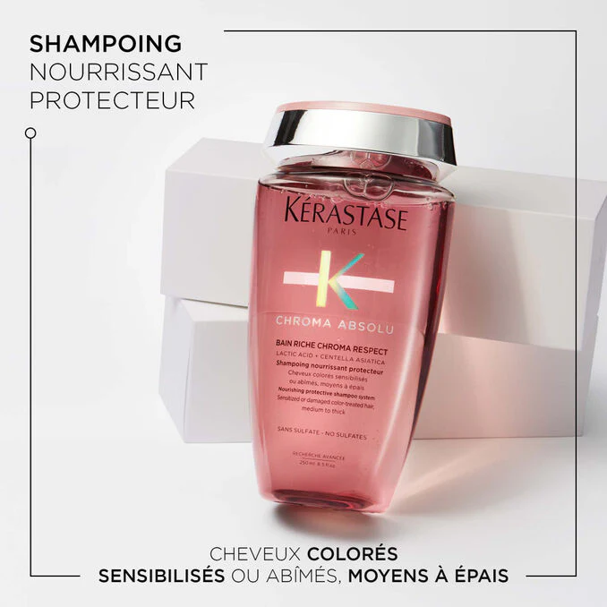 Kérastase Chroma Absolu Bain Riche Chroma Respect 250ml – Shampooing Nourrissant Cheveux Colorés - Image 3