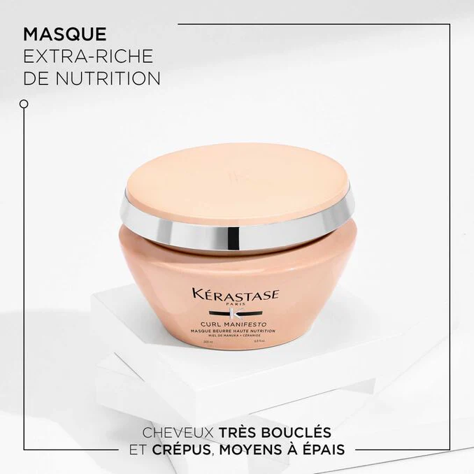 Kérastase Curl Manifesto Masque Beurre Haute Nutrition 200ml – Masque Nourrissant Cheveux Bouclés - Image 4