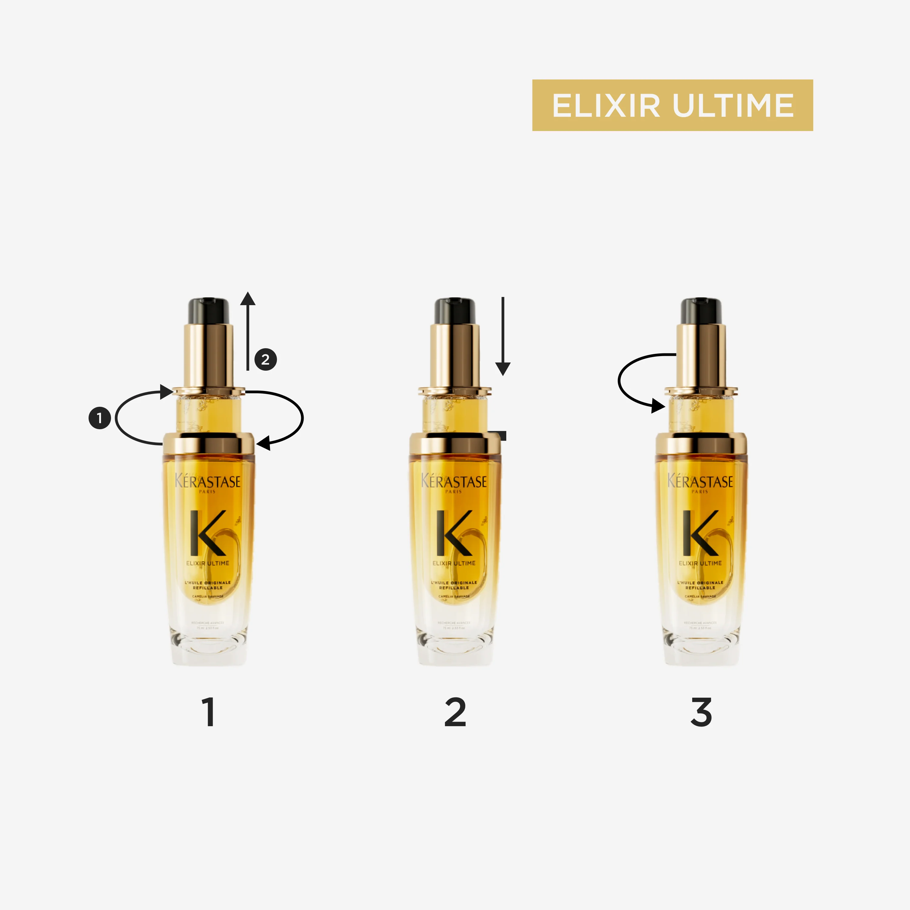 Kérastase Elixir Ultime RECHARGE Huile Sublimatrice Multi-Usage 75ml – Brillance Cheveux Ternes - Image 6