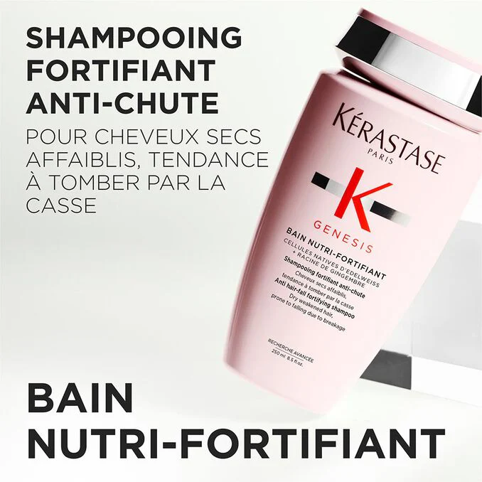 Kérastase Genesis Bain Nutri-Fortifiant 250ml – Shampooing Anti-Chute Cheveux Secs - Image 3