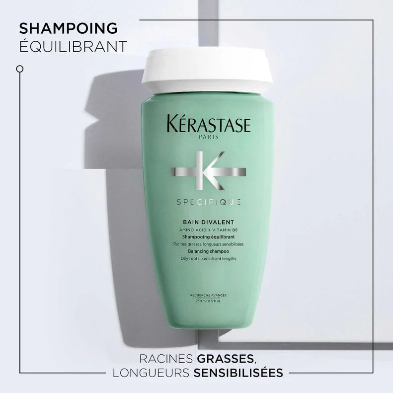 Kérastase Spécifique Bain Divalent 250ml – Shampooing Équilibrant Cuir Chevelu Gras - Image 3