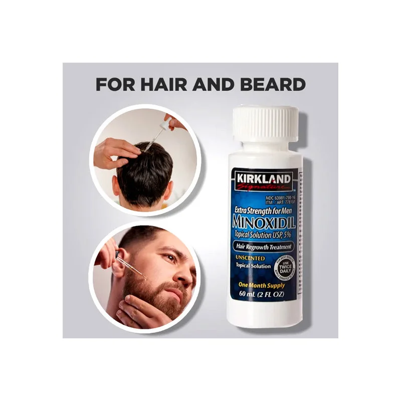 Kirkland Signature Extra Strength For Men Minoxidil 50% 6*60mL 6 mois - Image 3