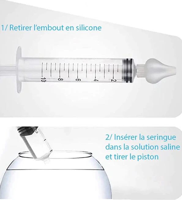 L2N Pharma Lot de 2 Seringues Bébé pour Lavage Nasal Poussin - Image 2