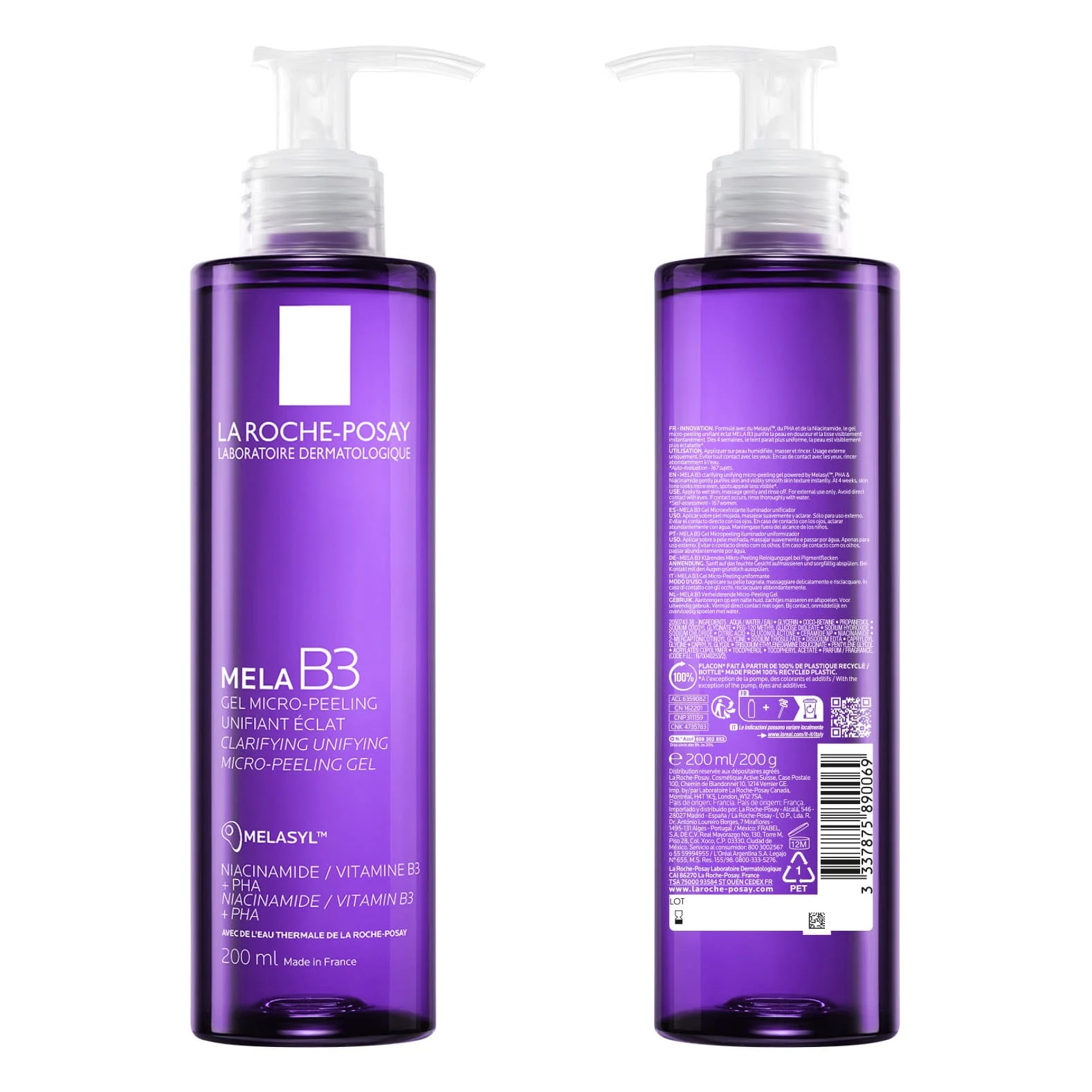 La Roche-Posay Mela B3 Clarifying Micro-Peeling Cleanser 200ml – Réduit Taches Brunes et Uniformise le Teint - Image 3