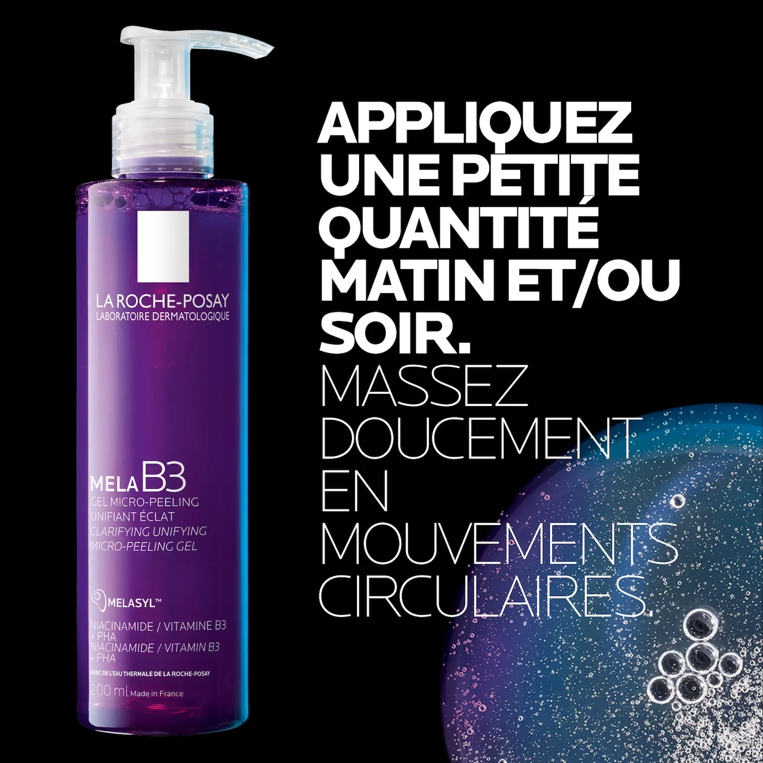 La Roche-Posay Mela B3 Clarifying Micro-Peeling Cleanser 200ml – Réduit Taches Brunes et Uniformise le Teint - Image 8