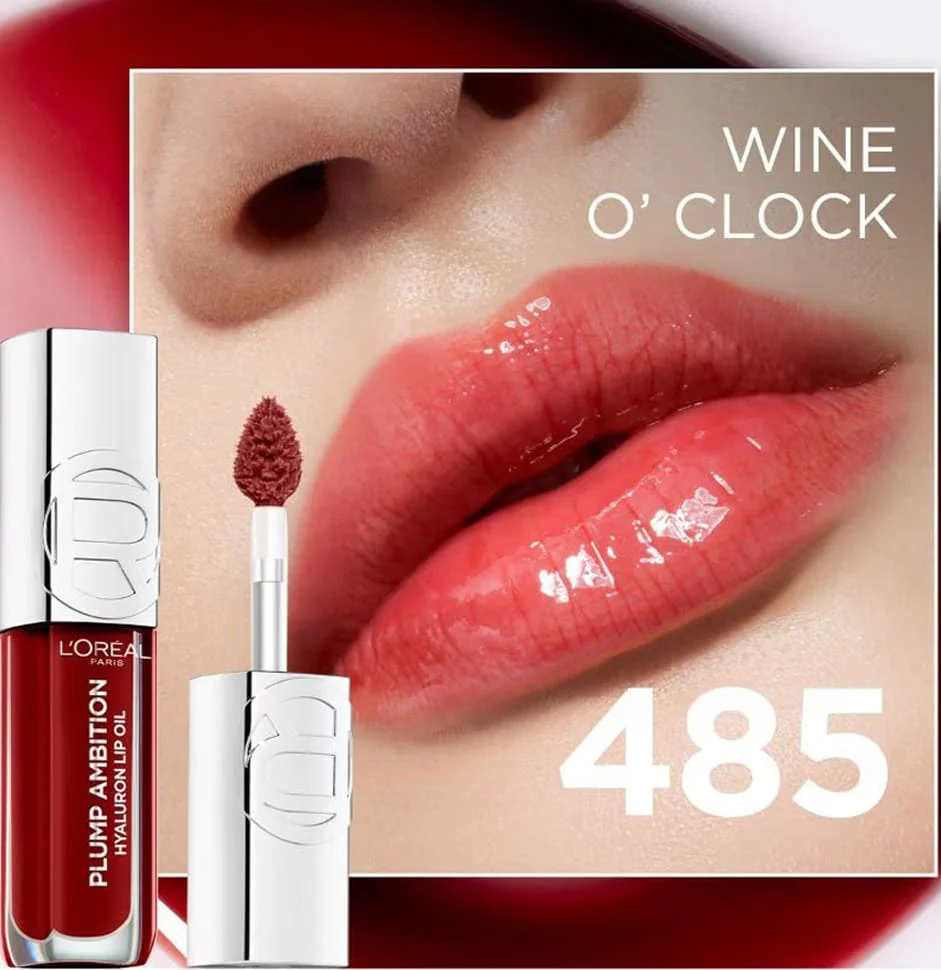 L'Oréal Paris LIP OIL PLUMP AMBITION 485 WINE O'CLOCK - Image 3