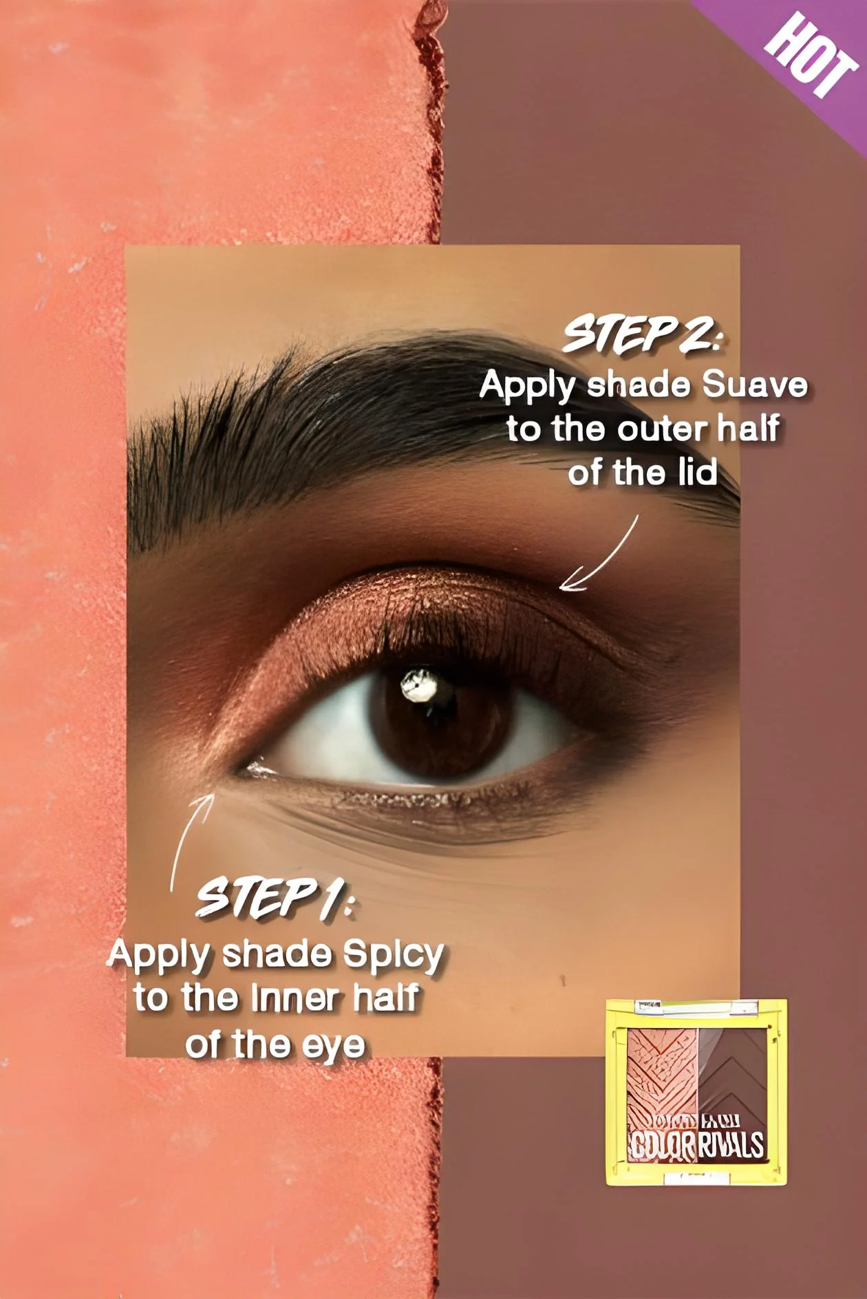 Maybelline Color Rivals Spicy X Suave Duo de palettes d'ombres à paupières - Image 3