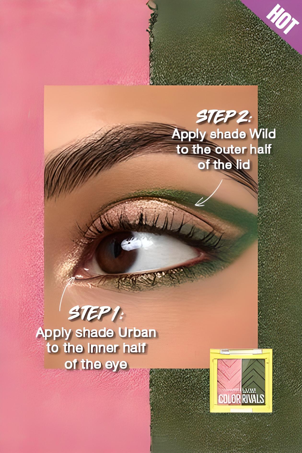 Maybelline Color Rivals Urban X Wild Duo de palettes d'ombres à paupières - Image 3