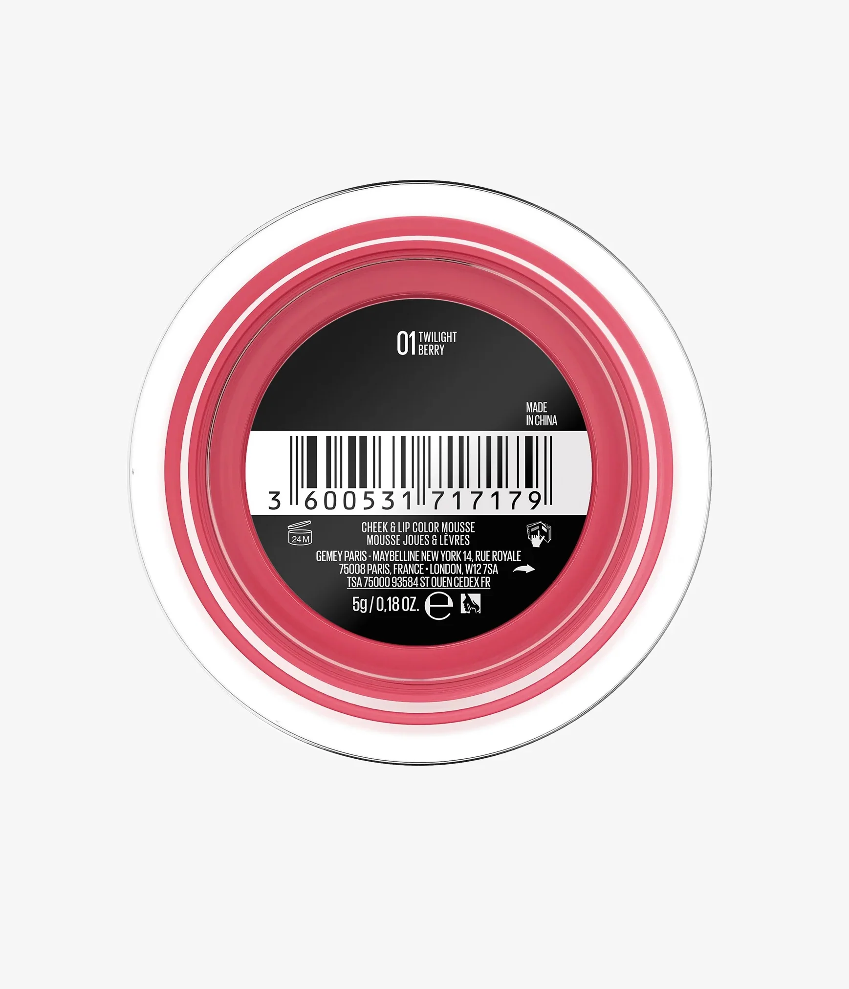 MAYBELLINE NEW YORK BLUSH CLOUDTOPIA CHEEK & LIP MOUSSE TWILIGHT BERRY 01 - Image 4