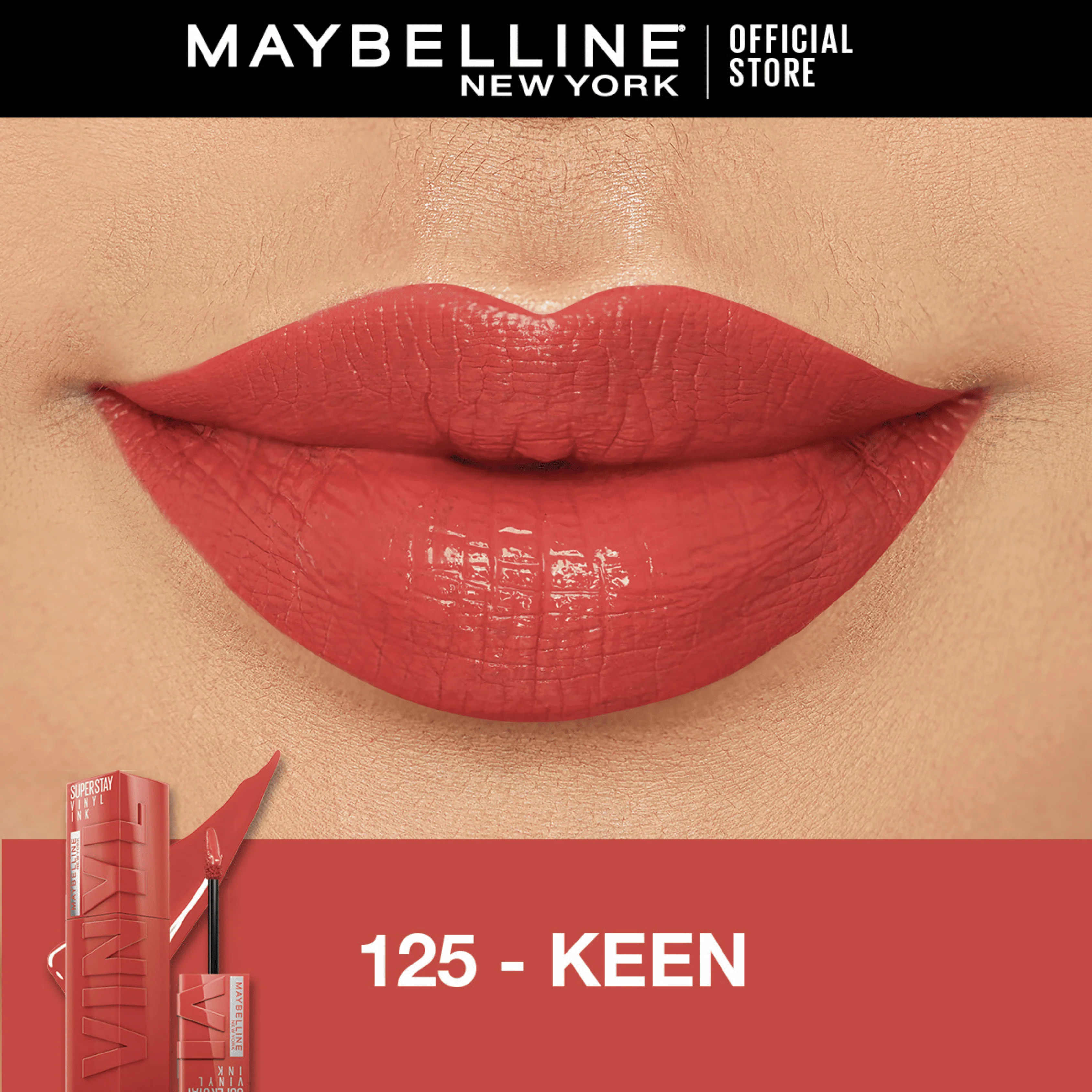 Maybelline New York - Brillant à lèvres Superstay Vinyl Ink 125 KEEN - Image 2