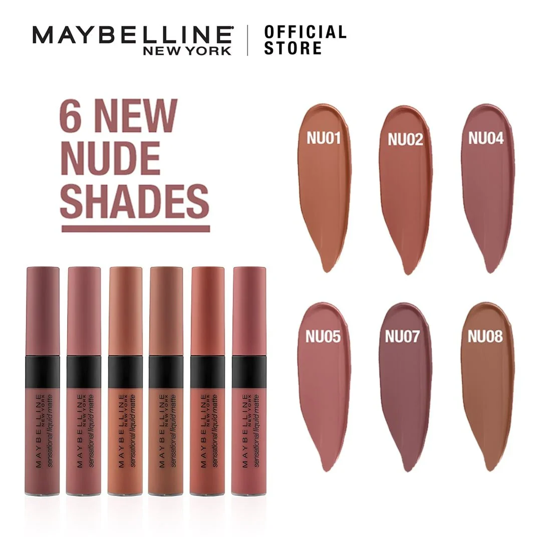 Maybelline New York Sensational Liquid Matte Nude Shot 08 - Image 3
