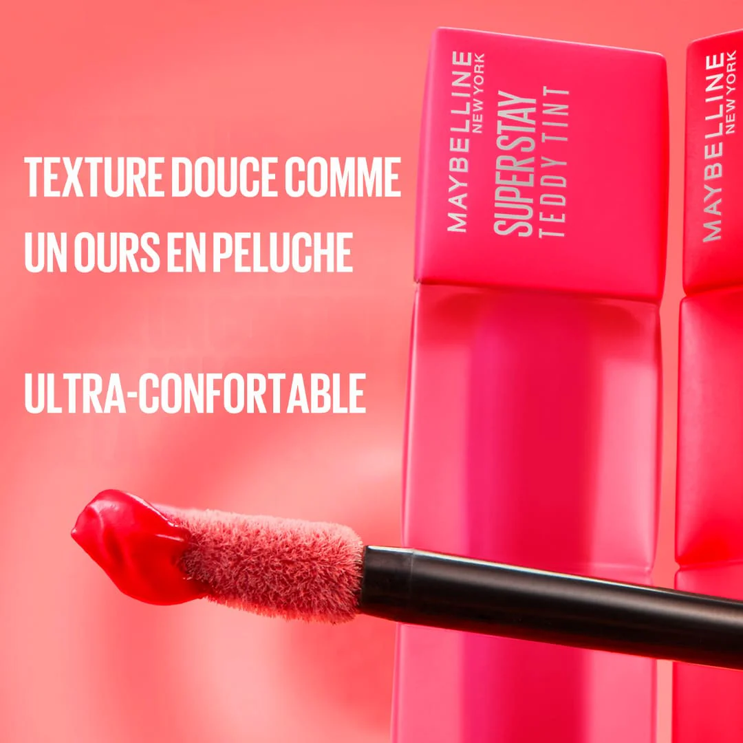 MAYBELLINE NEW YORK SUPERSTAY TEDDY TINT BLUSH À LÈVRES LIQUIDE FINI MAT FONDU CURRENT MOOD 10 - Image 7