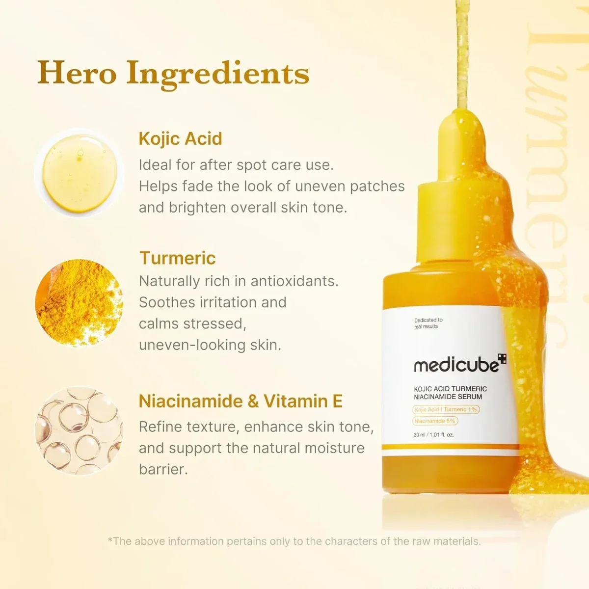 MEDICUBE Kojic Acid+ Turmeric+ Niacinamide Serum – 30 ml - Image 2