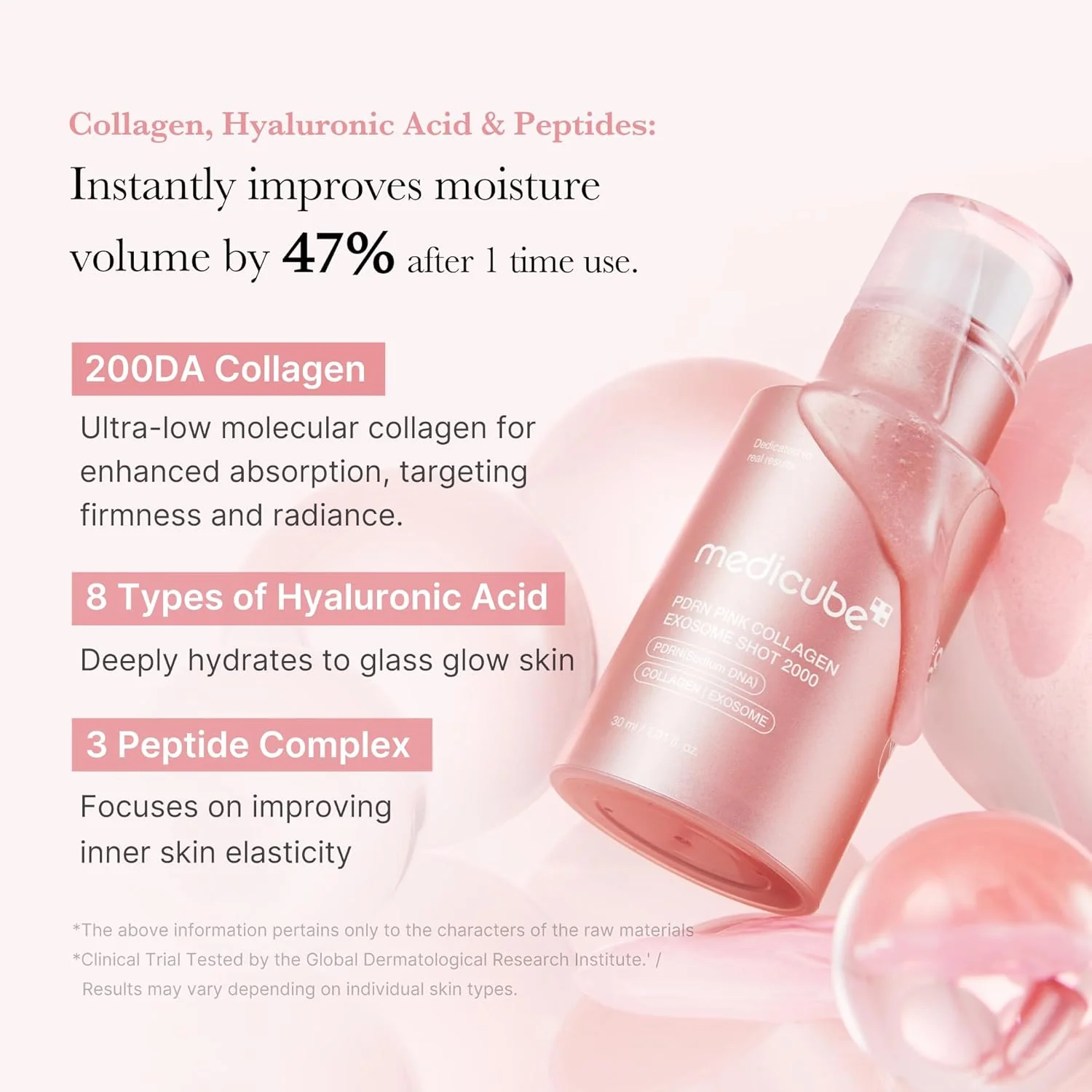Medicube PDRN Pink Collagen Exosome Shot Serum 2000 30ML - Image 5