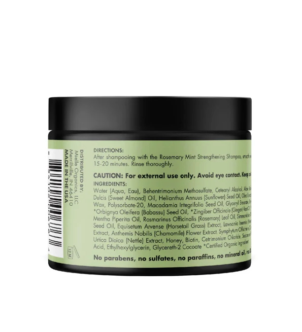 MIELLE Masque capillaire fortifiant au romarin et à la menthe 340G - Image 2