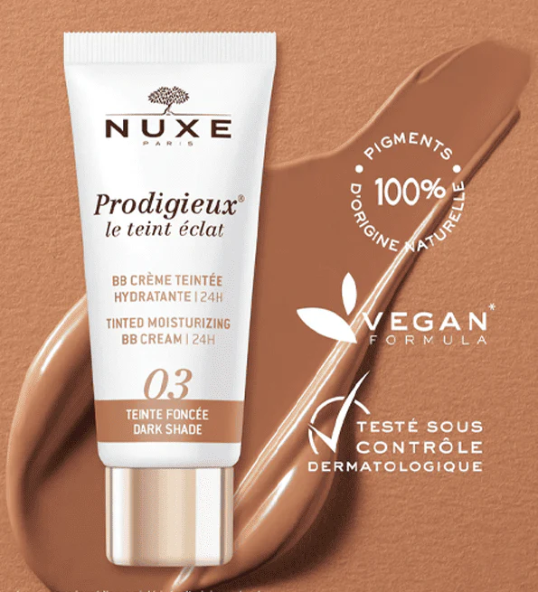 NUXE PRODIGIEUX LE TEINT ECLAT 03 BB CREME HYDRATANTE FONCE 30 ML - Image 2