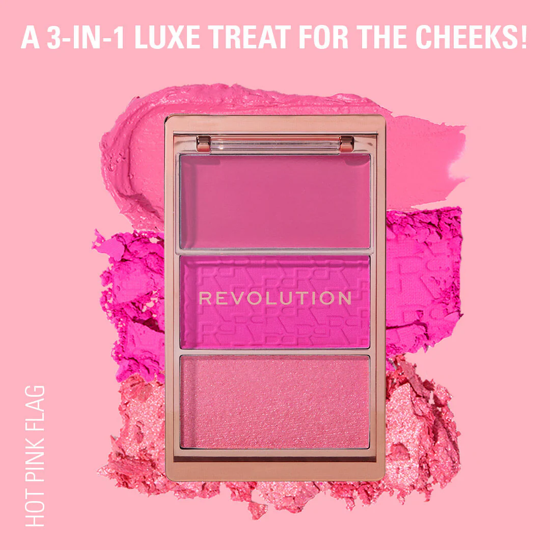 Revolution Blush Icon Palette Hot Pink Flag - Image 4