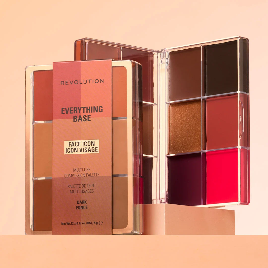 Revolution Everything Base Face Icon Complexion Palette Dark - Image 7