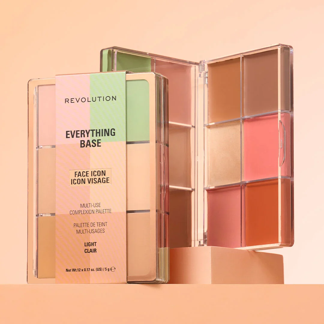 Revolution Everything Base Face Icon Complexion Palette Light - Image 6