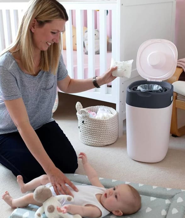 TOMMEE TIPPEE POUBELLE À COUCHES ANTI-ODEUR TWIST & CLICK- BLANC - Image 4