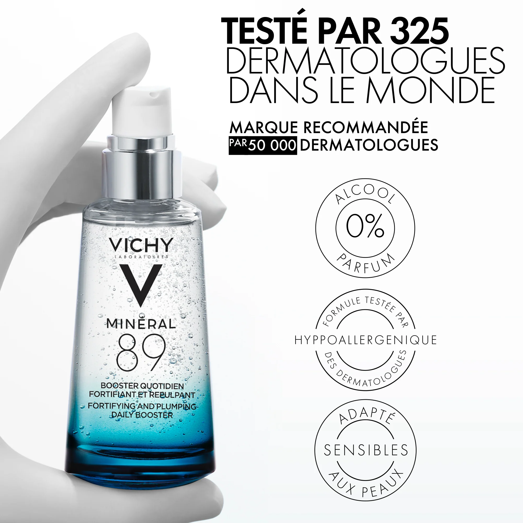 Vichy minéral 89 sérum booster hydratant fortifiant et repulpant 50 ml - Image 14